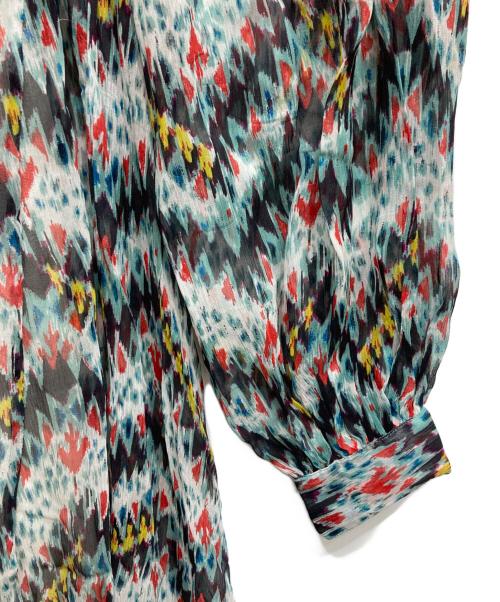 ISABEL MARANT ETOILE（イザベルマランエトワール）ISABEL MARANT ETOILE (イザベルマランエトワール) 総柄ロングワンピース ブルー サイズ:34の古着・服飾アイテム