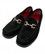 Salvatore Ferragamo SPORTサルヴァトーレ フェラガモ スポーツ）の古着「ガンチーニスエードローファー」｜ブラック