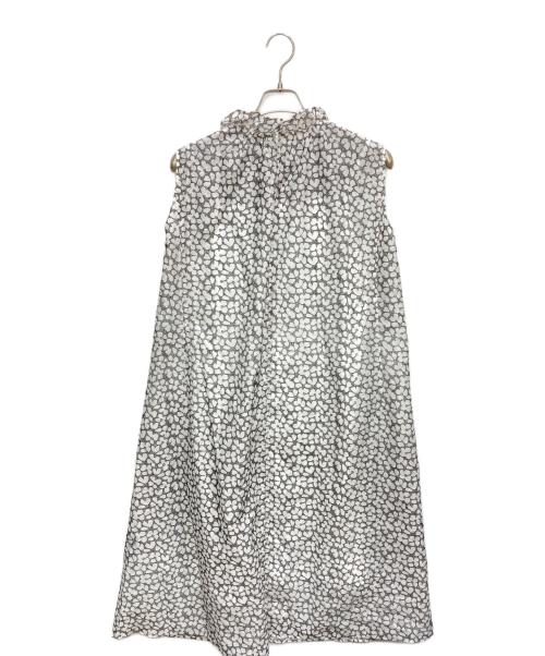Demi-Luxe Beams（デミルクス ビームス）Demi-Luxe BEAMS (デミルクス ビームス) 花柄ノースリーブワンピース グレー サイズ:38の古着・服飾アイテム