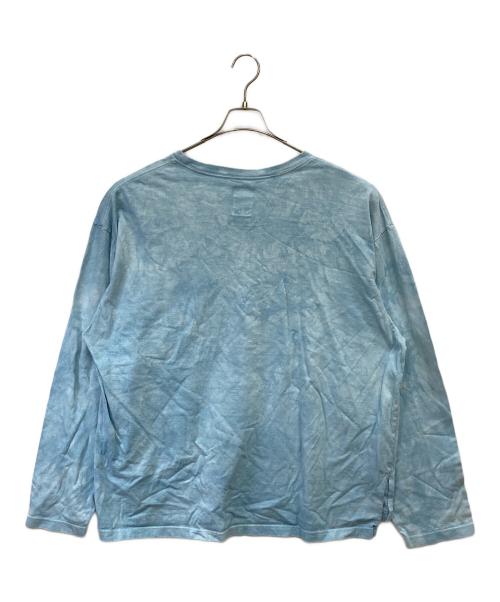 YSTRDY'S TMRRW（イエスタデイズトゥモロウ）YSTRDY'S TMRRW (イエスタデイズトゥモロウ) ICE DYED BAGGY TEE LS ブルー サイズ:Lの古着・服飾アイテム