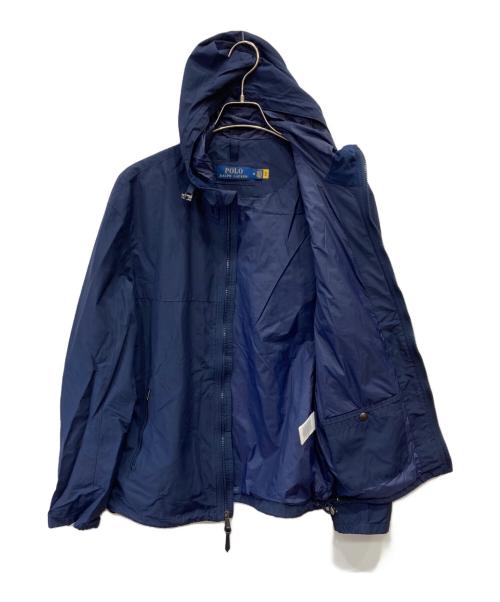 POLO RALPH LAUREN（ポロ・ラルフローレン）POLO RALPH LAUREN (ポロ・ラルフローレン) フーデッドナイロンジャケット ネイビー サイズ:Mの古着・服飾アイテム