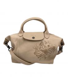 LONGCHAMP（ロンシャン）の古着「PLIAGE CUIR TATOO」｜アイボリー