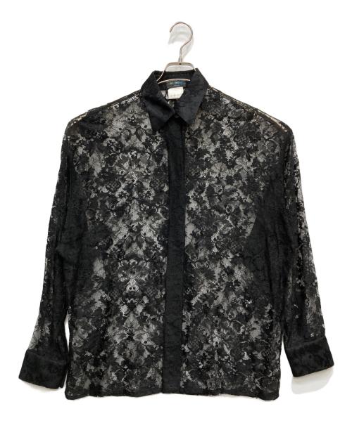 Istante（イスタンテ）Istante (イスタンテ) レースシャツ ブラック サイズ:表示なしの古着・服飾アイテム