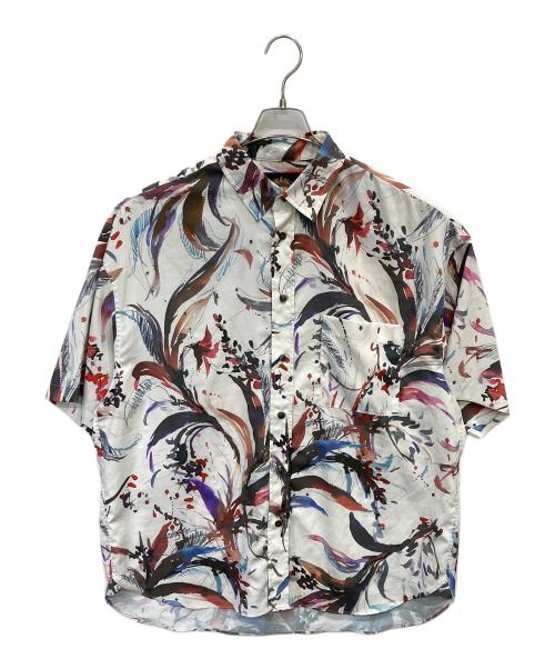 MAISON SPECIAL（メゾンスペシャル）MAISON SPECIAL LIMITED EDITION (リミテッドエディション) ORIGINAL GRAPHIC Prime-Over Regular Collar Short Sleeve Shirt アイボリー サイズ:Ⅼの古着・服飾アイテム