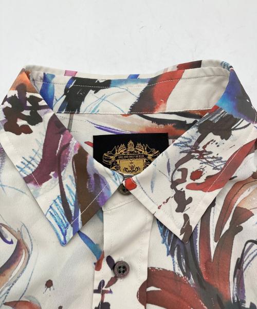MAISON SPECIAL（メゾンスペシャル）MAISON SPECIAL LIMITED EDITION (リミテッドエディション) ORIGINAL GRAPHIC Prime-Over Regular Collar Short Sleeve Shirt アイボリー サイズ:Ⅼの古着・服飾アイテム