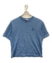 maison kitsune（メゾンキツネ）の古着「BOLD FOX HEAD PATCH OVERSIZE TEE SHIRT」｜ブルー