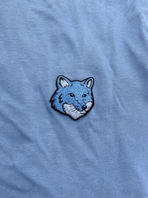 maison kitsune（メゾンキツネ）MAISON KITSUNE (メゾンキツネ) BOLD FOX HEAD PATCH OVERSIZE TEE SHIRT ブルー サイズ:Lの古着・服飾アイテム