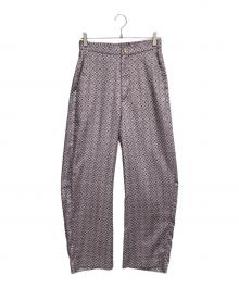 6(ROKU) BEAUTY&YOUTH（ロク ビューティーアンドユース）の古着「SQUARE LINE PANTS」｜ピンク