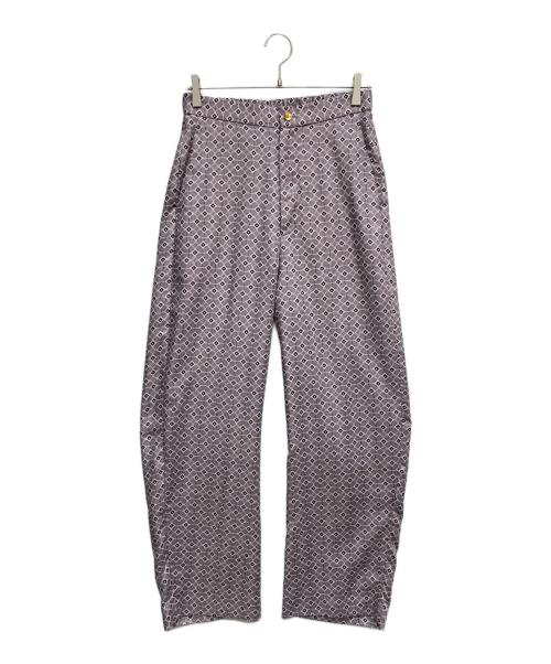 6(ROKU) BEAUTY&YOUTH（ロク ビューティーアンドユース）6(ROKU) BEAUTY&YOUTH (ロク ビューティーアンドユース) SQUARE LINE PANTS ピンク サイズ:Mの古着・服飾アイテム