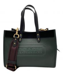 COACH（コーチ）の古着「フィールドトート 30」｜グリーン