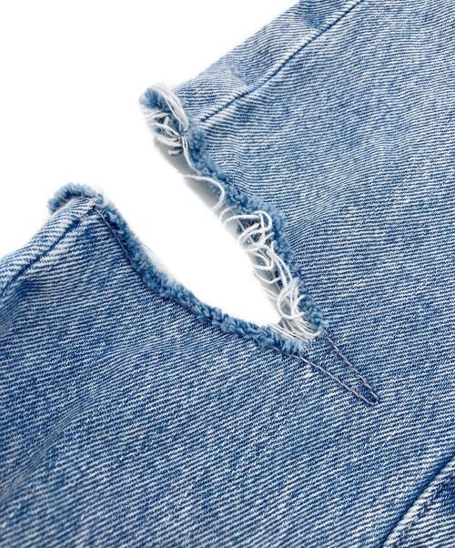 FRAY ID（フレイ アイディー）FRAY ID (フレイ アイディー) カットアウトバレルデニムパンツ ブルー サイズ:FREEの古着・服飾アイテム