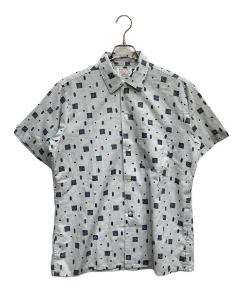 ARROW（アロー）ARROW (アロー) 総柄オープンカラーシャツ グレー サイズ:15の古着・服飾アイテム