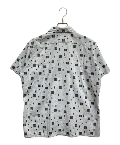 ARROW（アロー）ARROW (アロー) 総柄オープンカラーシャツ グレー サイズ:15の古着・服飾アイテム