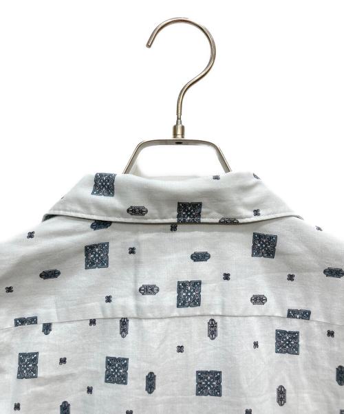 ARROW（アロー）ARROW (アロー) 総柄オープンカラーシャツ グレー サイズ:15の古着・服飾アイテム
