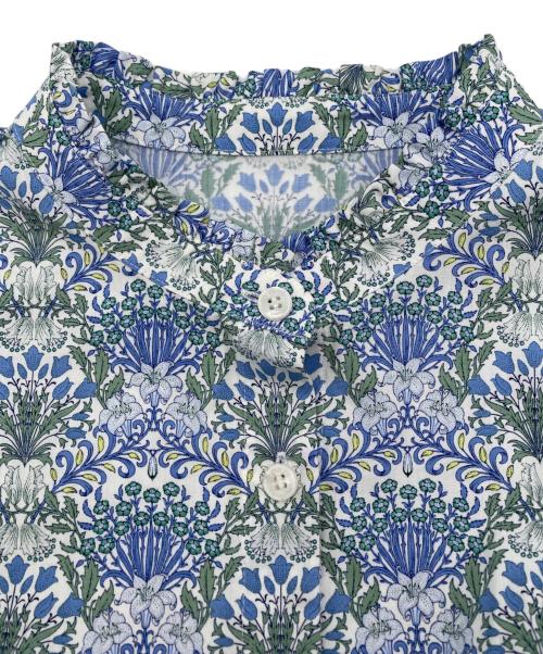 MACKINTOSH LONDON（マッキントッシュ ロンドン）MACKINTOSH LONDON (マッキントッシュ ロンドン) バイブリーフラワーブラウス ブルー サイズ:Mの古着・服飾アイテム