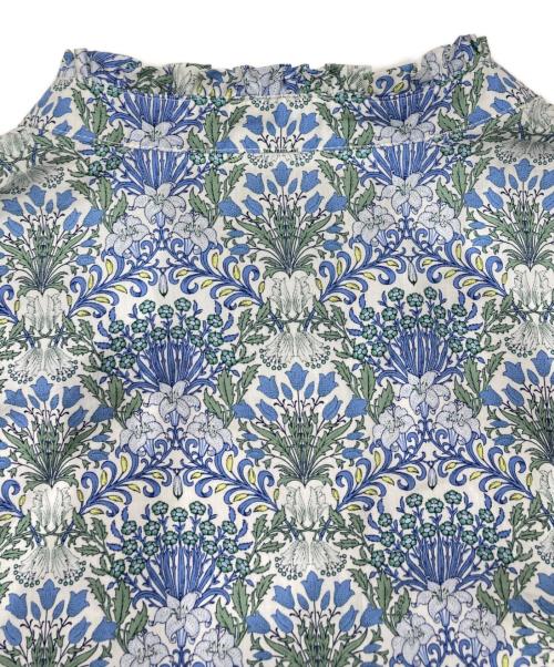 MACKINTOSH LONDON（マッキントッシュ ロンドン）MACKINTOSH LONDON (マッキントッシュ ロンドン) バイブリーフラワーブラウス ブルー サイズ:Mの古着・服飾アイテム