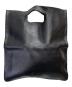 GANZO (ガンゾ) レザークラッチバッグ ブラック：8000円
