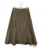 EVERYDAY I LIKE.エヴリデイ アイ ライク）の古着「Linen Flare Skirt」｜カーキ