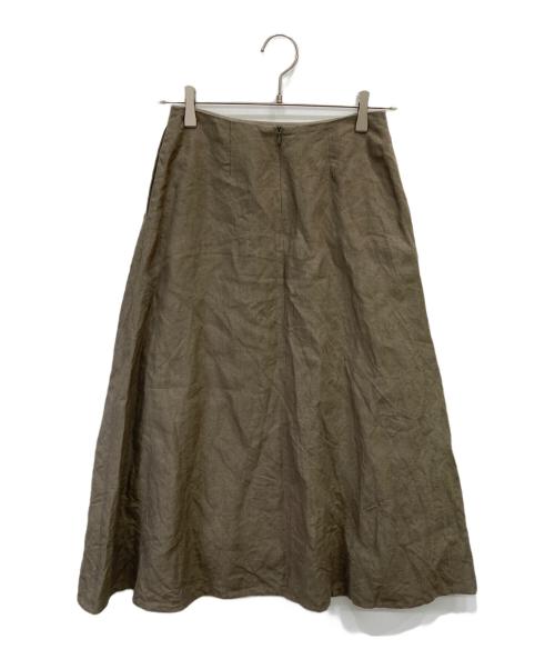 EVERYDAY I LIKE.（エヴリデイ アイ ライク）EVERYDAY I LIKE. (エヴリデイ アイ ライク) Linen Flare Skirt カーキ サイズ:XSの古着・服飾アイテム