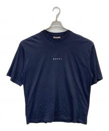 MARNI（マルニ）の古着「クルーネックロゴTシャツ」｜ネイビー