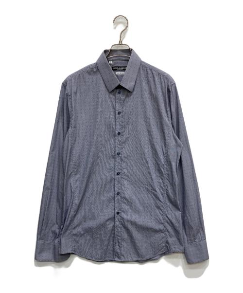 DOLCE & GABBANA（ドルチェ＆ガッバーナ）DOLCE & GABBANA (ドルチェ＆ガッバーナ) ドレスシャツ ブルー サイズ:Lの古着・服飾アイテム