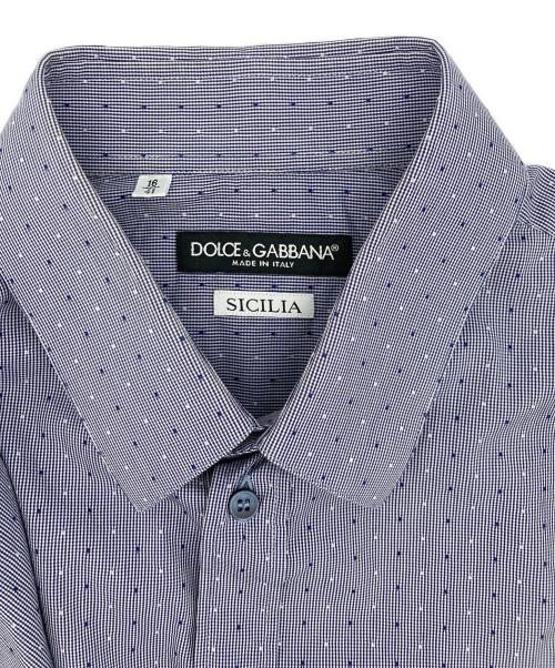 DOLCE & GABBANA（ドルチェ＆ガッバーナ）DOLCE & GABBANA (ドルチェ＆ガッバーナ) ドレスシャツ ブルー サイズ:Lの古着・服飾アイテム