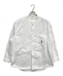 Graphpaper（グラフペーパー）の古着「Broad Oversized L/S Band Collar Shirt」｜ホワイト