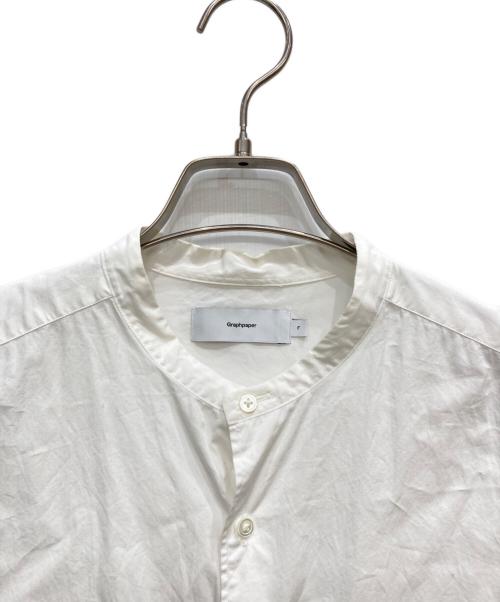 Graphpaper（グラフペーパー）Graphpaper (グラフペーパー) Broad Oversized L/S Band Collar Shirt ホワイト サイズ:FREEの古着・服飾アイテム