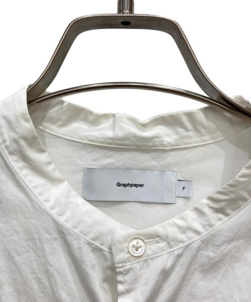 Graphpaper（グラフペーパー）Graphpaper (グラフペーパー) Broad Oversized L/S Band Collar Shirt ホワイト サイズ:FREEの古着・服飾アイテム