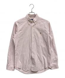 POLO RALPH LAUREN（ポロ・ラルフローレン）の古着「ボタンダウンストライプシャツ」｜レッド