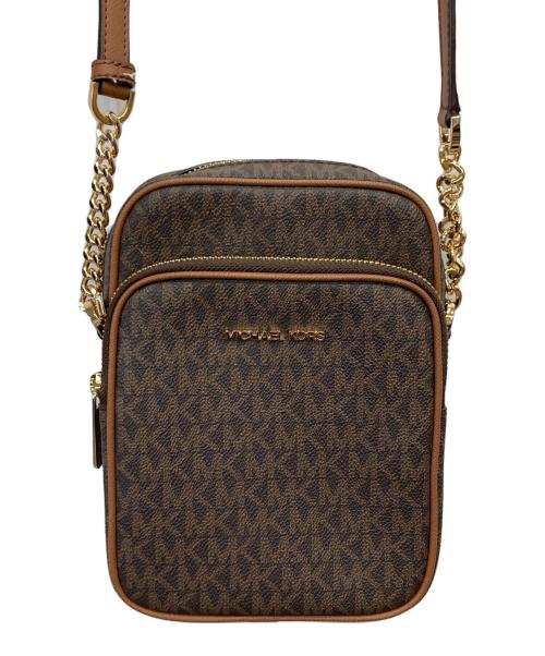 MICHAEL KORS（マイケル・コース）MICHAEL KORS (マイケル・コース) シグネチャーショルダーバッグ ブラウンの古着・服飾アイテム