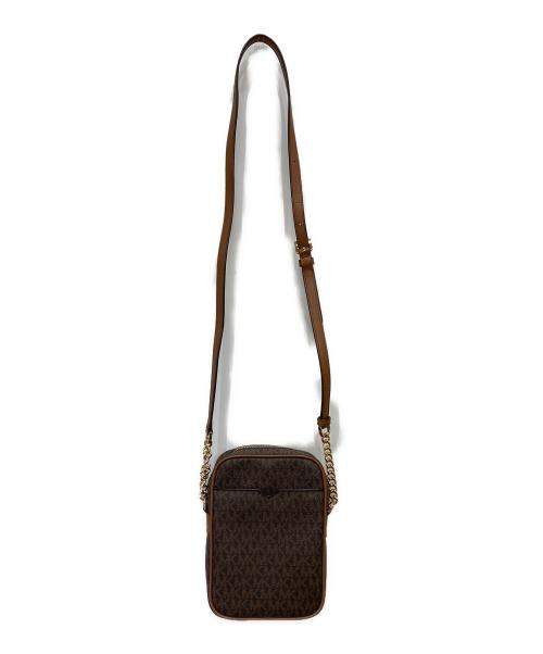 MICHAEL KORS（マイケル・コース）MICHAEL KORS (マイケル・コース) シグネチャーショルダーバッグ ブラウンの古着・服飾アイテム
