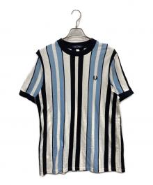 FRED PERRY（フレッドペリー）の古着「ストライプＴシャツ」｜ブルー