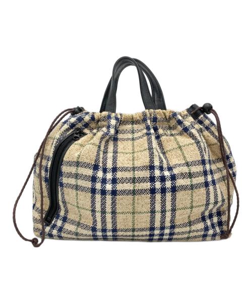 Burberry's（バーバリーズ）Burberry's (バーバリー) ツイードハンドバッグ ベージュの古着・服飾アイテム