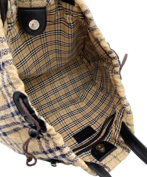Burberry's（バーバリーズ）Burberry's (バーバリー) ツイードハンドバッグ ベージュの古着・服飾アイテム