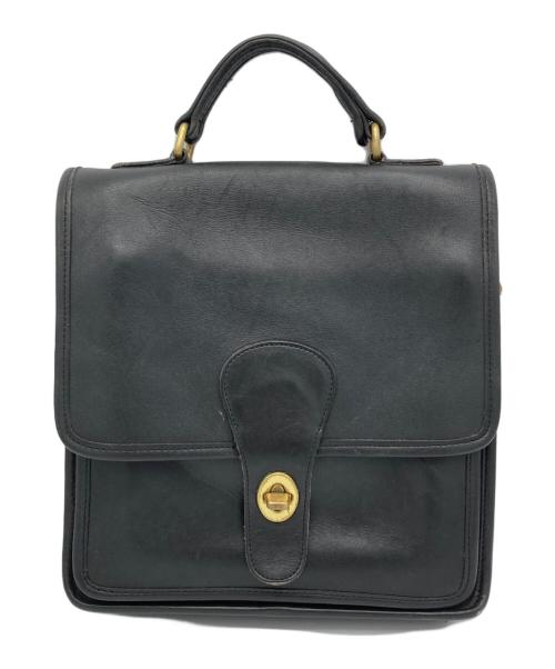 COACH（コーチ）COACH (コーチ) レザーハンドバッグ ブラックの古着・服飾アイテム