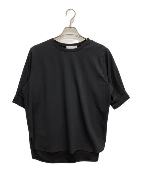 BEARDSLEY（ビアズリー）BEARDSLEY (ビアズリー) リブ付き半袖カットソー ブラック サイズ:FREEの古着・服飾アイテム