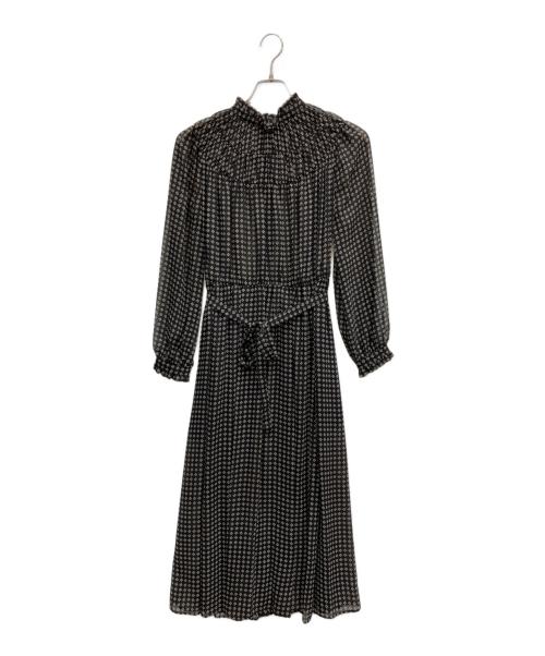 MACKINTOSH LONDON（マッキントッシュ ロンドン）MACKINTOSH LONDON (マッキントッシュ ロンドン) ロンバスプリントワンピース ブラック サイズ:38の古着・服飾アイテム