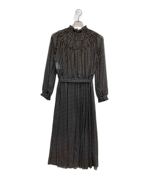 MACKINTOSH LONDON（マッキントッシュ ロンドン）MACKINTOSH LONDON (マッキントッシュ ロンドン) ロンバスプリントワンピース ブラック サイズ:38の古着・服飾アイテム