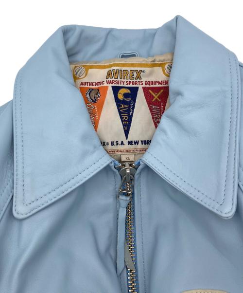 AVIREX（アヴィレックス）AVIREX (アヴィレックス) LIGHT SIGNATURE VARSITY JACKET ブルー サイズ:XLの古着・服飾アイテム