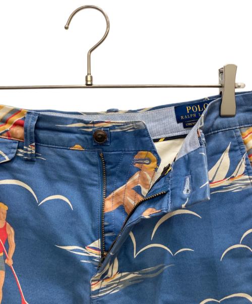POLO RALPH LAUREN（ポロ・ラルフローレン）POLO RALPH LAUREN (ポロ・ラルフローレン) 総柄ハーフパンツ ブルー サイズ:28の古着・服飾アイテム