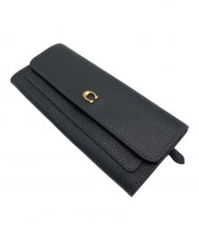 COACH（コーチ）の古着「ミラロング フラップウォレット」｜ブラック