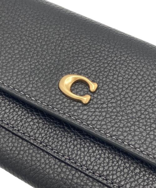 COACH（コーチ）COACH (コーチ) ミラロング フラップウォレット ブラックの古着・服飾アイテム
