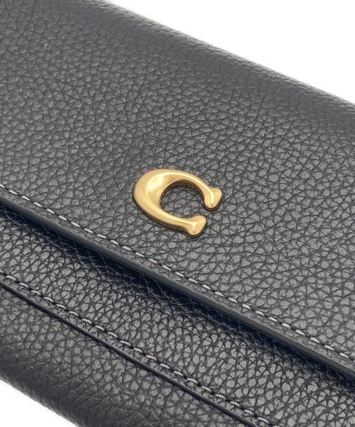 COACH（コーチ）COACH (コーチ) ミラロング フラップウォレット ブラックの古着・服飾アイテム
