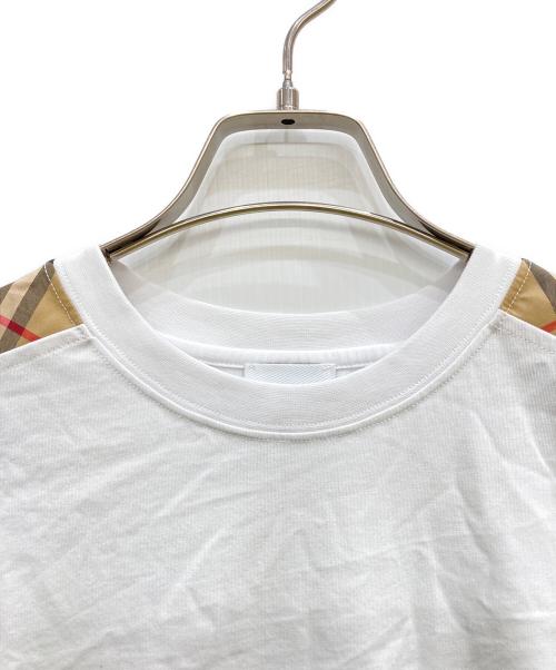 BURBERRY LONDON（バーバリーロンドン）BURBERRY LONDON (バーバリーロンドン) チェック袖Tシャツ ホワイト サイズ:160の古着・服飾アイテム