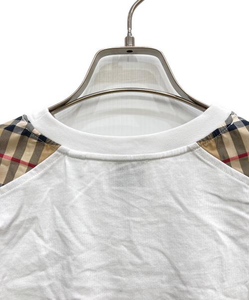 BURBERRY LONDON（バーバリーロンドン）BURBERRY LONDON (バーバリーロンドン) チェック袖Tシャツ ホワイト サイズ:160の古着・服飾アイテム