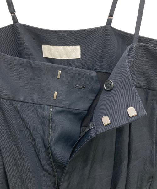 AP STUDIO（エーピーストゥディオ）AP STUDIO (エーピーストゥディオ) サスペンダーパンツ ブラック サイズ:Mの古着・服飾アイテム