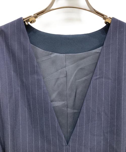 NOLLEY'S（ノーリーズ）NOLLEY'S (ノーリーズ) ベルト付きジャンスカ ネイビー サイズ:M 未使用品の古着・服飾アイテム