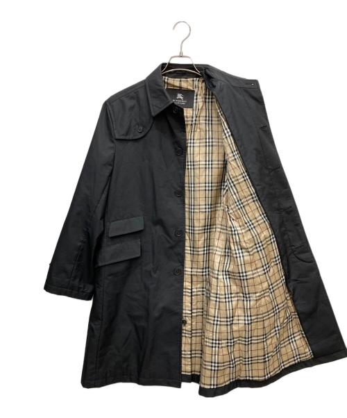 BURBERRY BLACK LABEL（バーバリーブラックレーベル）BURBERRY BLACK LABEL (バーバリーブラックレーベル) ノヴァチェックライニングステンカラーコート ブラック サイズ:Mの古着・服飾アイテム