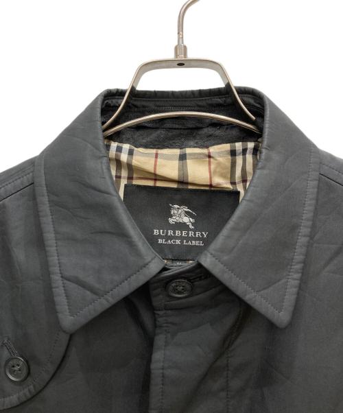 BURBERRY BLACK LABEL（バーバリーブラックレーベル）BURBERRY BLACK LABEL (バーバリーブラックレーベル) ノヴァチェックライニングステンカラーコート ブラック サイズ:Mの古着・服飾アイテム